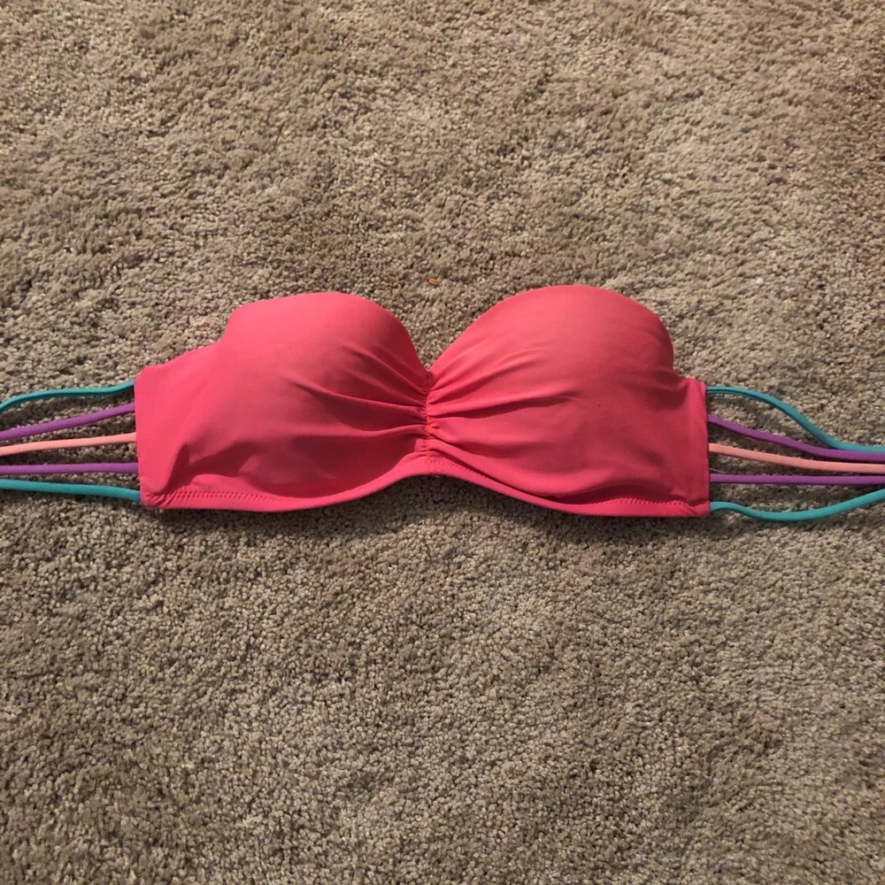 Pink strapless bikini top!
